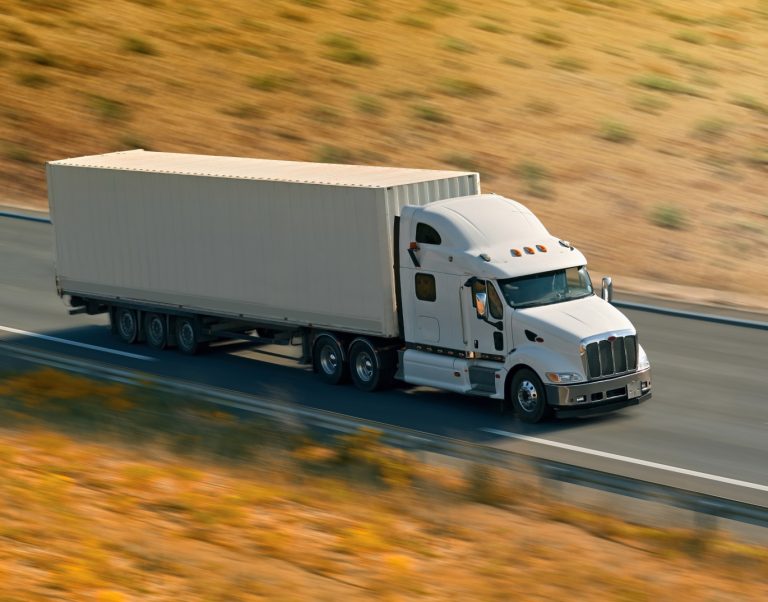 white semi truck